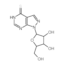 9-[(2R,3R,4R,5R)-3,4-dihydroxy-5-(hydroxymethyl)oxolan-2-yl]-2,4,8,9-tetrazabicyclo[4.3.0]nona-1,3,6-triene-5-thione结构式