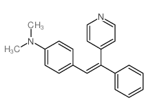 Benzenamine,N,N-dimethyl-4-[2-phenyl-2-(4-pyridinyl)ethenyl]- Structure