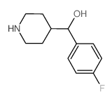 (4-氟苯基)-4-哌啶甲醇结构式