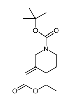 tert-butyl (3Z)-3-(2-ethoxy-2-oxoethylidene)piperidine-1-carboxylate Structure