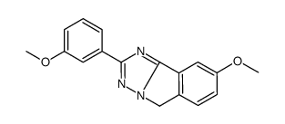 8-methoxy-2-(3-methoxyphenyl)-5H-[1,2,4]triazolo[5,1-a]isoindole结构式