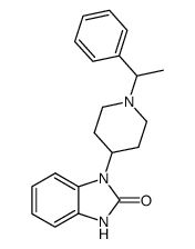 1-[1-(1-phenyl-ethyl)-piperidin-4-yl]-1,3-dihydro-benzoimidazol-2-one结构式