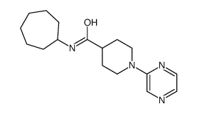 4-Piperidinecarboxamide,N-cycloheptyl-1-pyrazinyl-(9CI)结构式