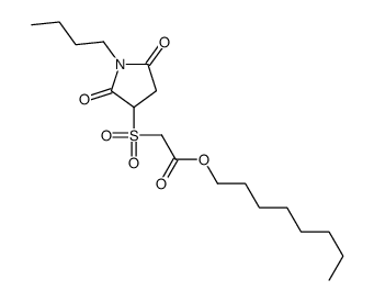 octyl 2-(1-butyl-2,5-dioxopyrrolidin-3-yl)sulfonylacetate Structure