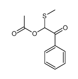 (1-methylsulfanyl-2-oxo-2-phenylethyl) acetate结构式