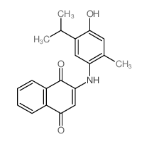 2-[(4-hydroxy-2-methyl-5-propan-2-yl-phenyl)amino]naphthalene-1,4-dione结构式