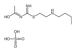 2-(butylamino)ethyl N'-acetylcarbamimidothioate,sulfuric acid Structure