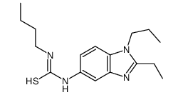 1-butyl-3-(2-ethyl-1-propylbenzimidazol-5-yl)thiourea结构式