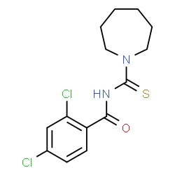 N-(1-azepanylcarbonothioyl)-2,4-dichlorobenzamide结构式