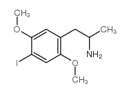 4-碘-2,5-二甲氧基-α-甲基苯甲胺结构式