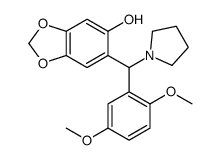 6-[(2,5-dimethoxyphenyl)-pyrrolidin-1-ylmethyl]-1,3-benzodioxol-5-ol结构式