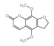 7H-Furo[3,2-g][1]benzopyran-7-one,2,3-dihydro-4,9-dimethoxy- picture