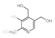 3,4-Pyridinedimethanol,5-mercapto-6-methyl-, hydrochloride (1:1) Structure