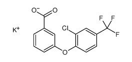 3-(2-CHLORO-4-TRIFLUOROMETHYL)PHENOXY)BENZOICACID,POTASS.结构式