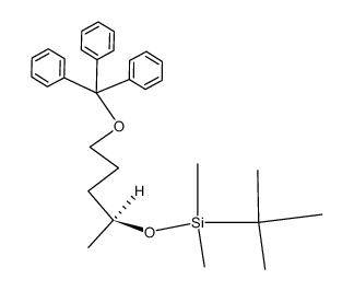 (S)-4-t-butyldimethylsilyloxy-1-trityloxypentane结构式