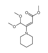 methyl (E)-3-(N-piperidyl)-4,4-dimethoxybut-2-enoate Structure