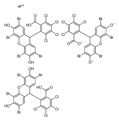 3,4,5,6-tetrachloro-2-(2,4,5,7-tetrabromo-3,6-dihydroxyxanthen-9-yl)benzoic acid, aluminium salt Structure