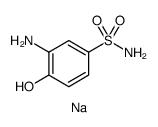 3-amino-4-hydroxybenzenesulphonamide, sodium salt structure