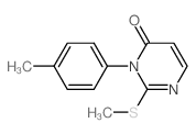 3-(4-methylphenyl)-2-methylsulfanyl-pyrimidin-4-one结构式