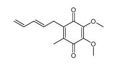 2,3-Dimethoxy-5-methyl-6-((E)-penta-2,4-dienyl)-[1,4]benzoquinone结构式