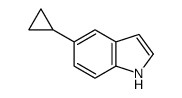 1H-Indole, 5-cyclopropyl-结构式