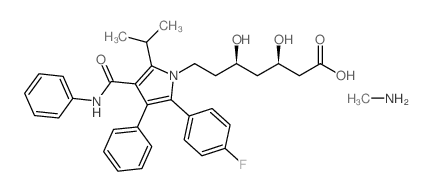 METHANAMINE (3R,5R)-7-(2-(4-FLUOROPHENYL)-5-ISOPROPYL-3-PHENYL-4-(PHENYLCARBAMOYL)-1H-PYRROL-1-YL)-3,5-DIHYDROXYHEPTANOATE Structure