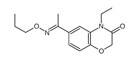 4-ethyl-6-[(E)-C-methyl-N-propoxycarbonimidoyl]-1,4-benzoxazin-3-one结构式