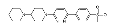 3-(4-methylsulfonylphenyl)-6-(4-piperidin-1-ylpiperidin-1-yl)pyridazine结构式