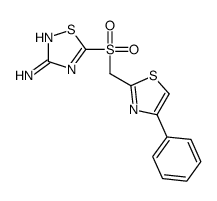 5-[(4-phenyl-1,3-thiazol-2-yl)methylsulfonyl]-1,2,4-thiadiazol-3-amine Structure