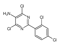 4,6-DICHLORO-2-(2,4-DICHLOROPHENYL)-5-PYRIMIDINAMINE结构式