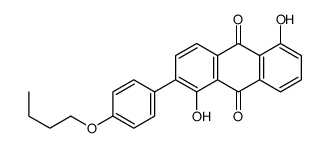 2-(4-butoxyphenyl)-1,5-dihydroxyanthracene-9,10-dione Structure