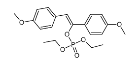 Diethyl-trans-1,2-di-(p-methoxy-phenyl)-vinylphosphat Structure