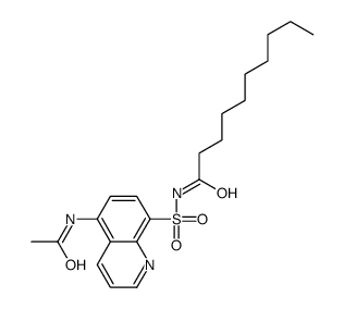 N-(5-acetamidoquinolin-8-yl)sulfonyldecanamide Structure