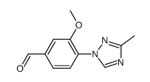 3-methoxy-4-(3-methyl-1H-[1,2,4]triazol-1-yl)benzaldehyde结构式