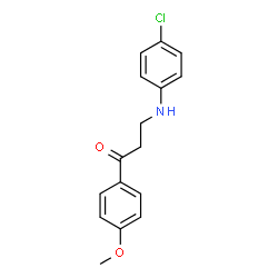 3-(4-chloroanilino)-1-(4-methoxyphenyl)-1-propanone结构式