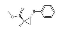 methyl t-2-(phenylthio)-1-methyl-r-1-cyclopropanecarboxylate Structure