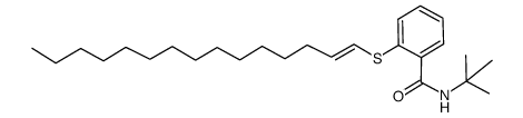 2-((E)-pentadec-1-enylthio)-N-tert-butylbenzamide结构式