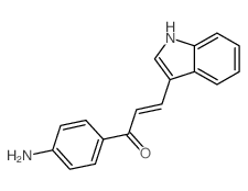 (2E)-1-(4-Aminophenyl)-3-(1H-indol-3-yl)-prop-2-en-1-one结构式