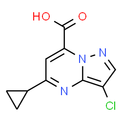 3-Chloro-5-cyclopropylpyrazolo[1,5-a]pyrimidine-7-carboxylic acid Structure