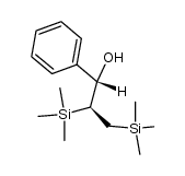 (1S,2S)-1-phenyl-2,3-bis(trimethylsilyl)propan-1-ol结构式