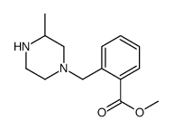2-((3-甲基哌嗪-1-基)甲基)苯甲酸甲酯结构式