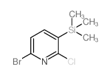 6-Bromo-2-chloro-3-(trimethylsilyl)pyridine structure