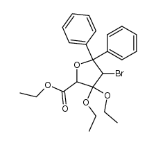 ethyl 4-bromo-3,3-diethoxy-5,5-diphenyltetrahydrofuran-2-carboxylate结构式