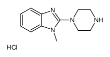 1-甲基-2-(1-哌嗪基)-1H-苯并咪唑盐酸盐结构式