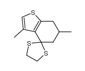 3,6-dimethyl-4,5,6,7-tetrahydrobenzo[b]thiophene-4-one,dithioethylene ketal结构式