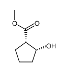 Cyclopentanecarboxylic acid, 2-hydroxy-, methyl ester, (1S,2R)- (9CI) Structure