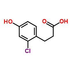 3-(2-Chloro-4-hydroxyphenyl)propionic acid Structure