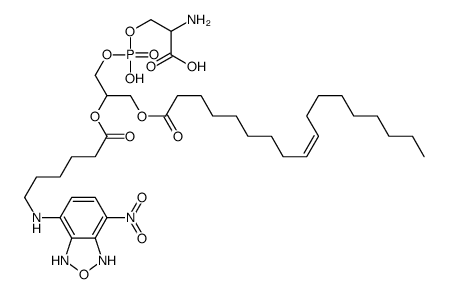 2-amino-3-[hydroxy-[2-[6-[(4-nitro-1,3-dihydro-2,1,3-benzoxadiazol-7-yl)amino]hexanoyloxy]-3-[(E)-octadec-9-enoyl]oxypropoxy]phosphoryl]oxypropanoic acid结构式
