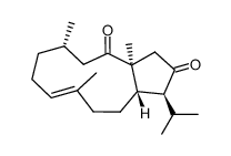 2,13-diketo-(1S*,4S*,11R*,12S*)-dolabell-7(E)-ene结构式