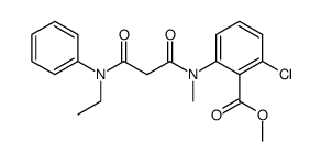 methyl 2-chloro-6-[[3-(ethyl(phenyl)amino)-3-oxopropanoyl]methylamino]benzoate结构式